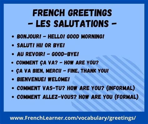 Learn the Common Formal and Informal Greetings in French 